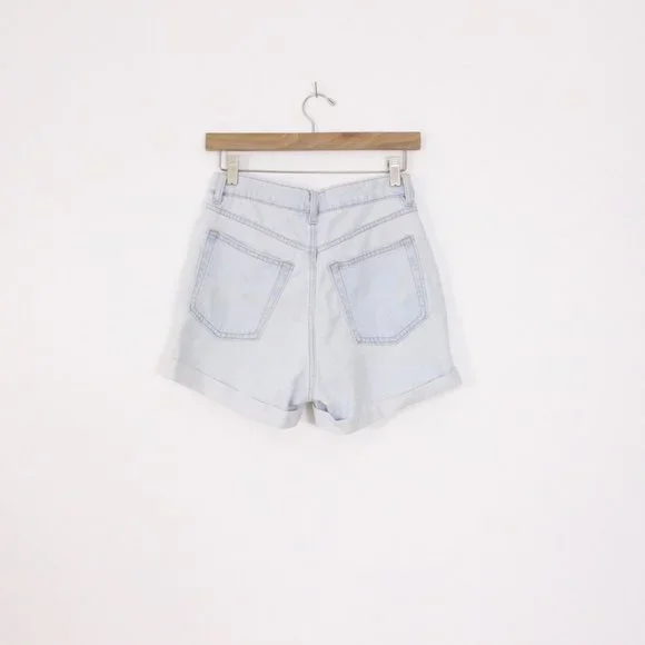 H&M High Rise Light Wash Shorts - Picture 4 of 5